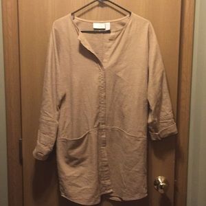 Linen duster jacket Chico’s size 1
